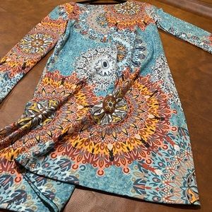 Loose summer floral dress.